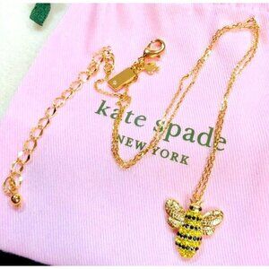 Kate Spade NY Womans Necklace Picnic Perfect Bumble Bee Crystal Gold Tone
